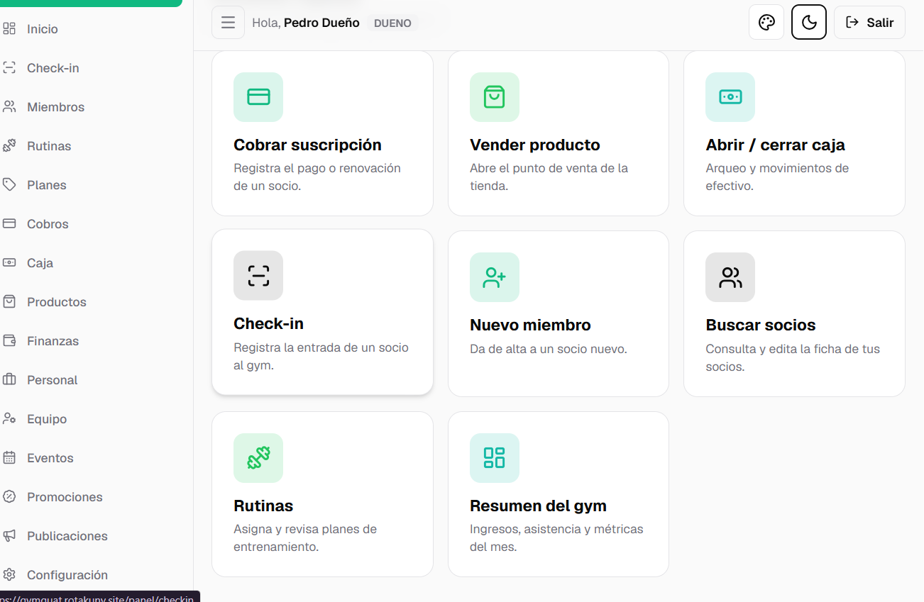Tablero principal